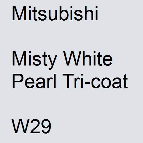 Mitsubishi, Misty White Pearl Tricoat, W29.